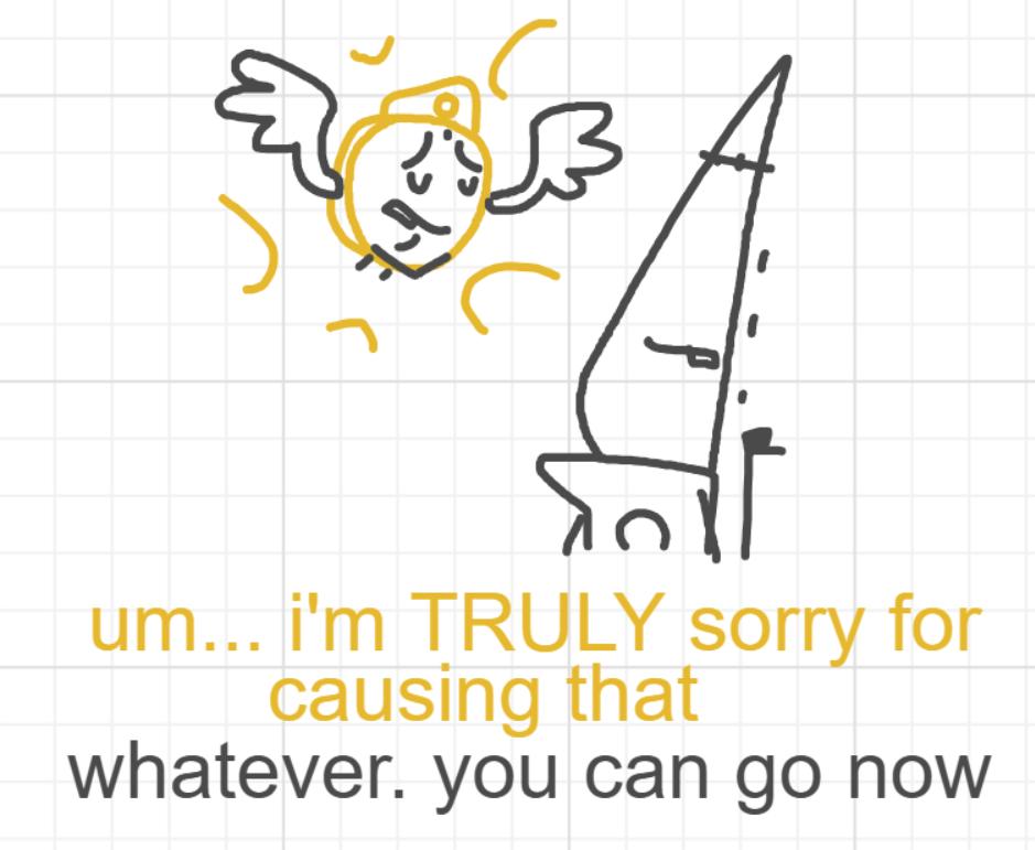 A panel from A Murder On The, episode six of the Board Boards object show by Furretwalk/WalkingFurret.