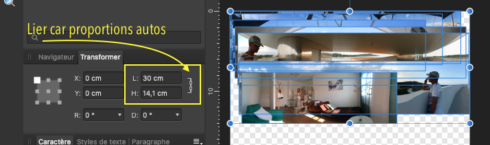 Ajuster les dimensions
