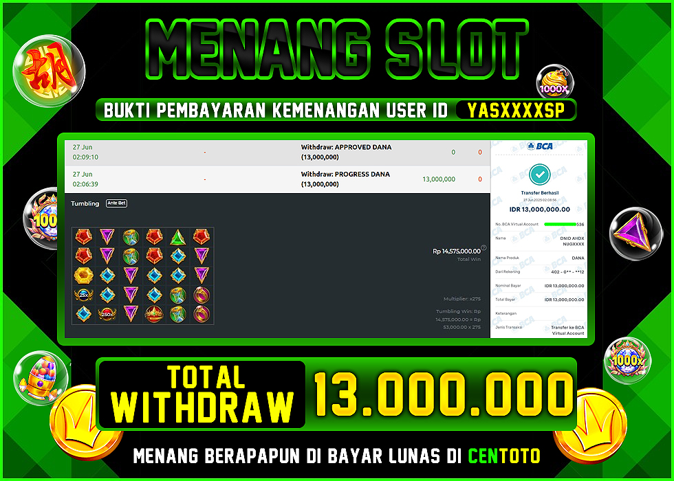 BUKTI JACKPOT LUNAS CENTOTO