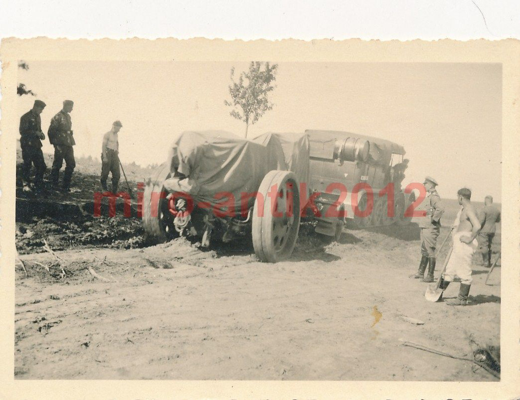Foto, Wehrmacht, Halbkette beim Geschütztranspor