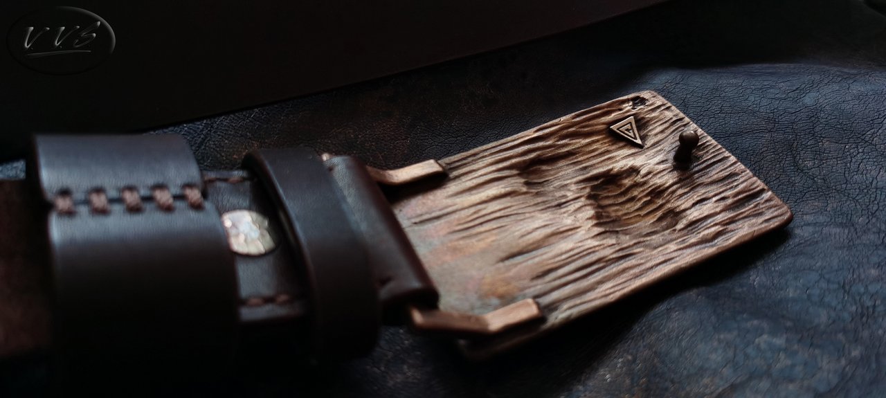 пряжка медведь литая бронза коричневый2