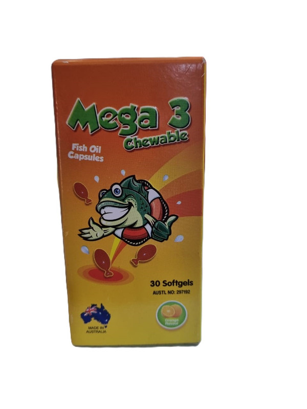 Mega 3 Chewable 30S Softgels Orange Flavour