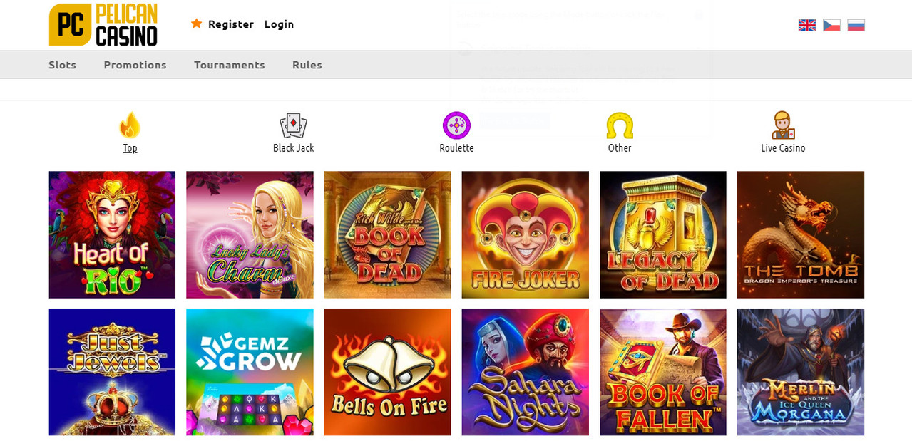 Pelican Casino dostupne platebni metody pro vklady a vybery v CZK