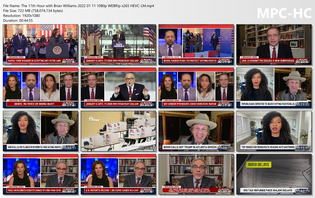 The 11th Hour with Brian Williams 2022 01 11 1080p WEBRip x265 HEVC LM