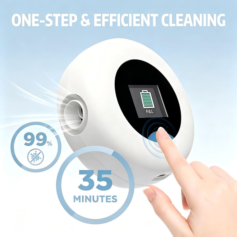 VirtuCLEAN CPAP cleaner one-button 30-minute cycle