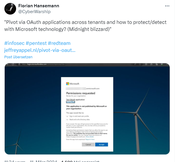 Wie OAuth-Anwendungen über Tenant-Grenzen schützen/detektieren?