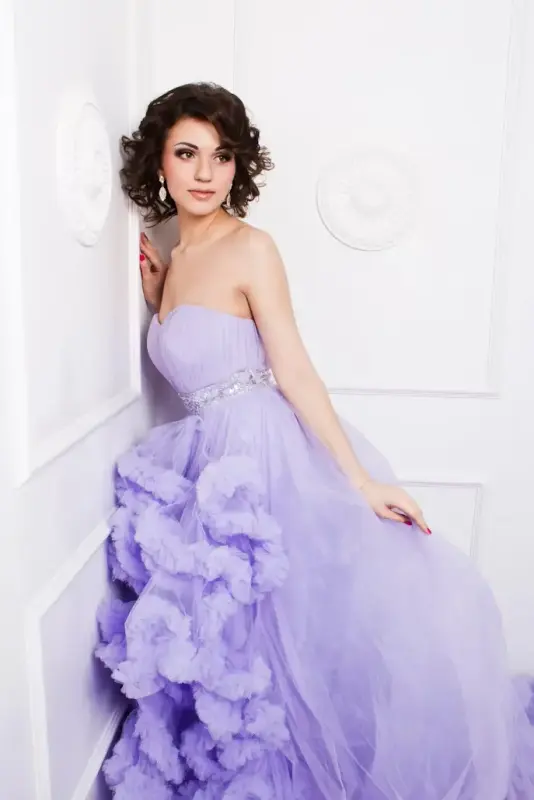 Vestido de formatura com brilho