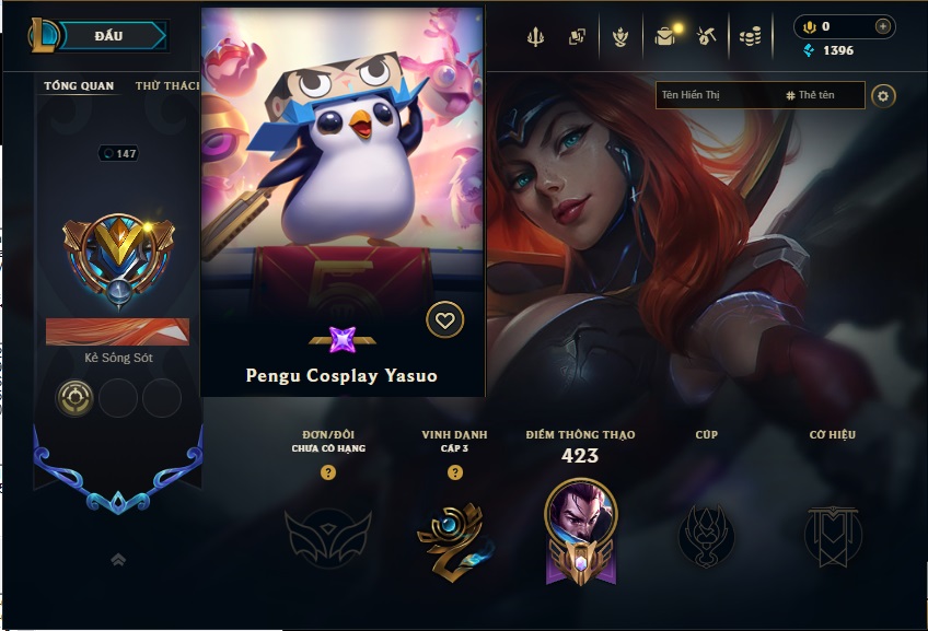 Acc LMHT # - Không Khung