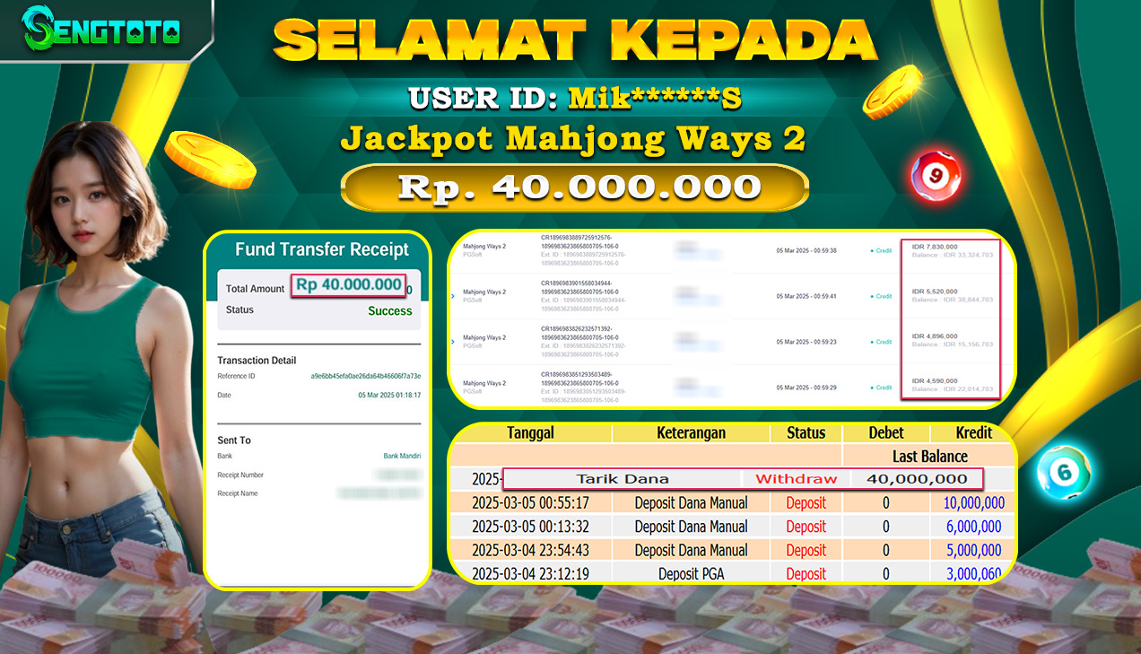 BUKTI PEMBAYARAN SLOT MAHJONG WAYS 2