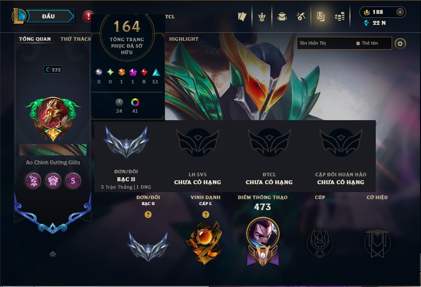Acc LMHT # - Khung Bạc