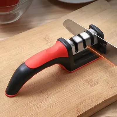 Professional Sharpening Tool Kit 4 Stage Ceramic Stone Diamond Tungsten Steel Manual Kitchen Knife S