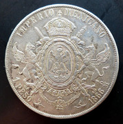 México - 1866 - Un peso - Maximiliano 1-peso-M-1866-r