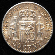 50 céntimos Alfonso XIII 1894. PAS7322