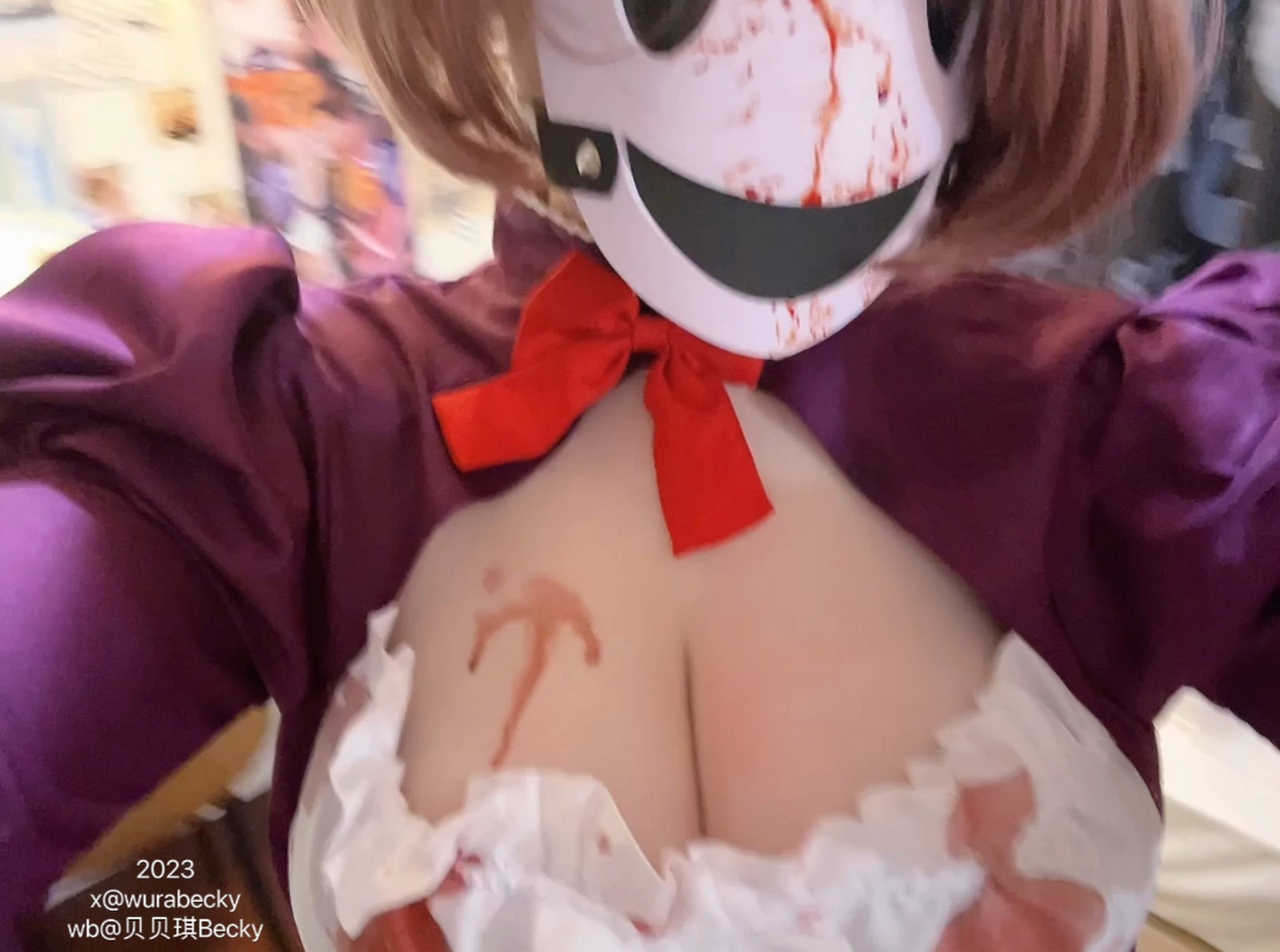 贝贝琪 Becky 面具女仆 Cosplay 写真＋视频合集（17P｜2V｜109MB）插图7