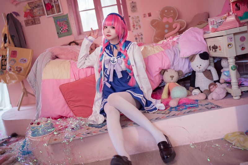 艾西Aiwest 湊阿库娅私服Cosplay写真图集 虚拟主播高清美图 55P (274.4M)插图9