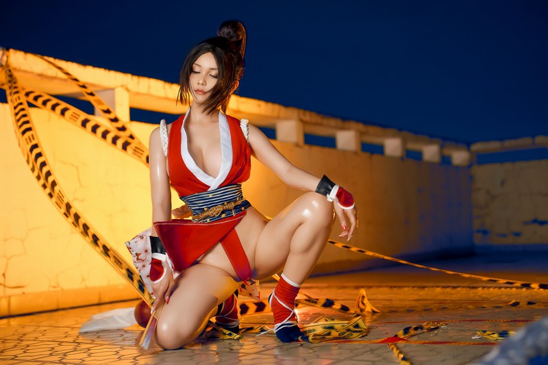 Joyce Lin2x Mai Shiranui Cosplay 性感写真 39P插图2