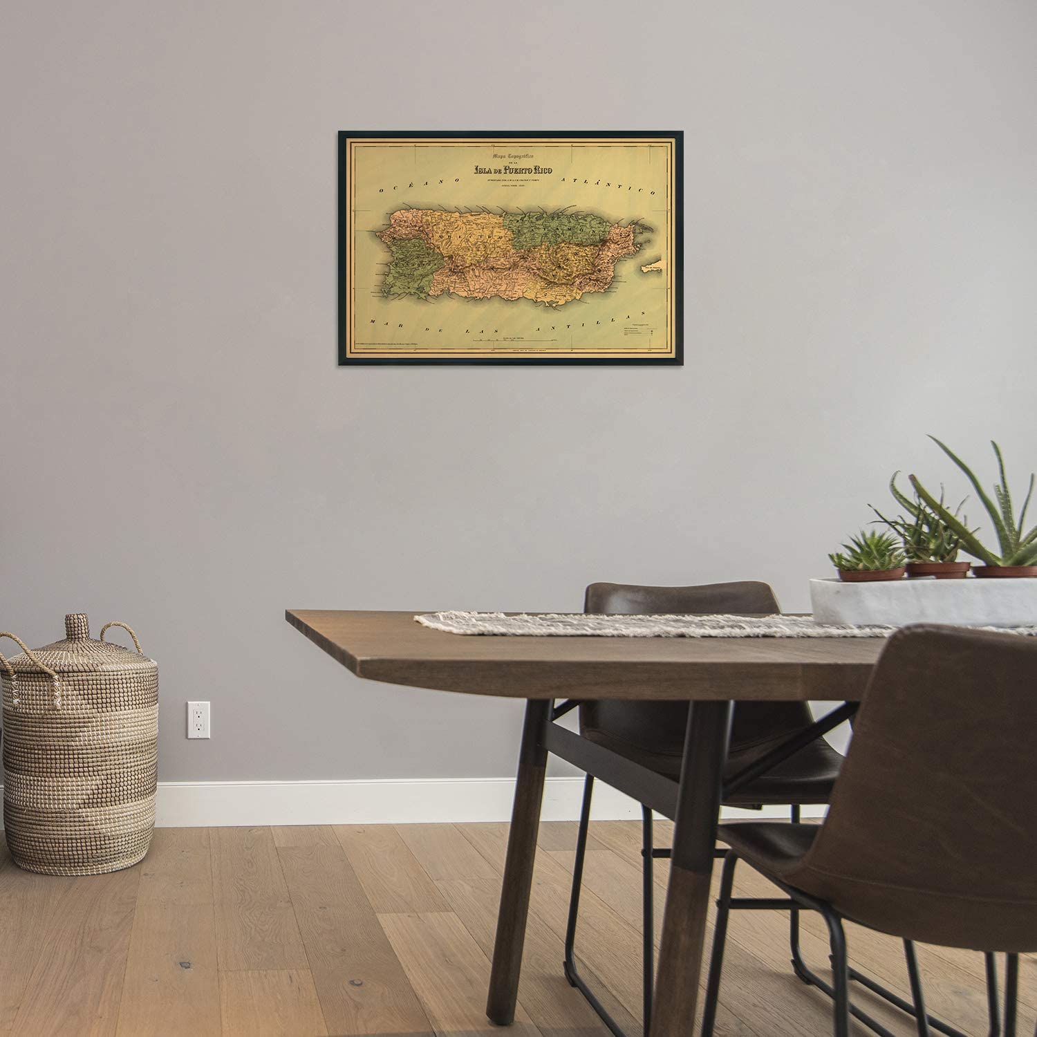 1886 Puerto Rico Map Wall Art - Vintage Isla de Puerto Rico Poster Print Decor - Picture 22 of 23