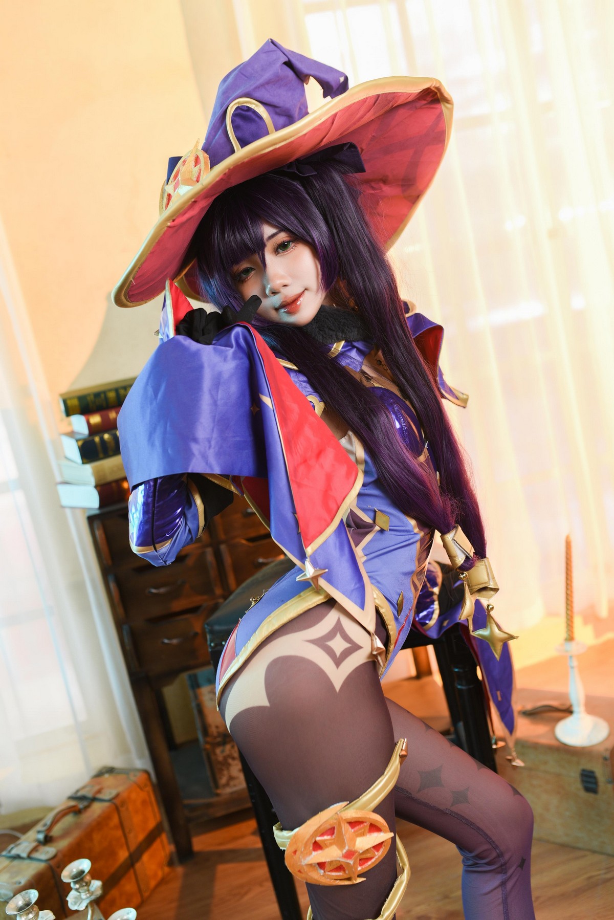 PoppaChan Mona Cosplay (Genshin Impact) HD Set – 53 Photos 20MB插图4