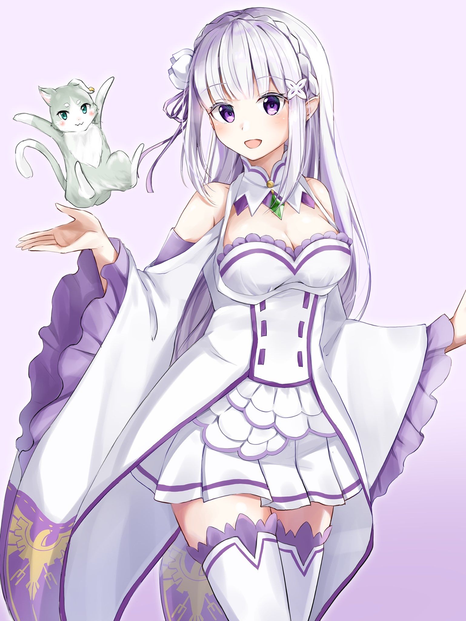 Emilia And Puck Re Zero Kara Hajimeru Isekai Seikatsu Drawn By Yoshinon Yoshinon Kotori 1ccf09c00 Postimages