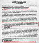 FLULAVAL vaccine insert