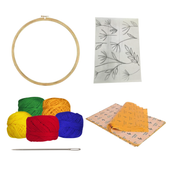 Penkraft Embroidery Art on Cusion Cover DIY Kit | Complete DIY Craft Kit for Beginners & Hobby Artists