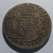 8 reales 1813. Fernando VII. Chihuahua. Con resello LCM. Doble acuñación IMG-20181122-121723