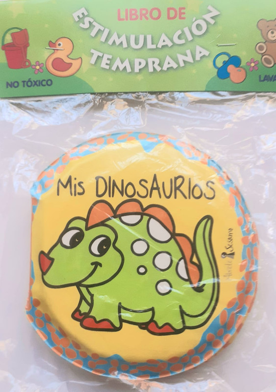 LIBRO BAÑO ESTIMULACION TEMPRANA PVC,MIS DINOSAURIOS