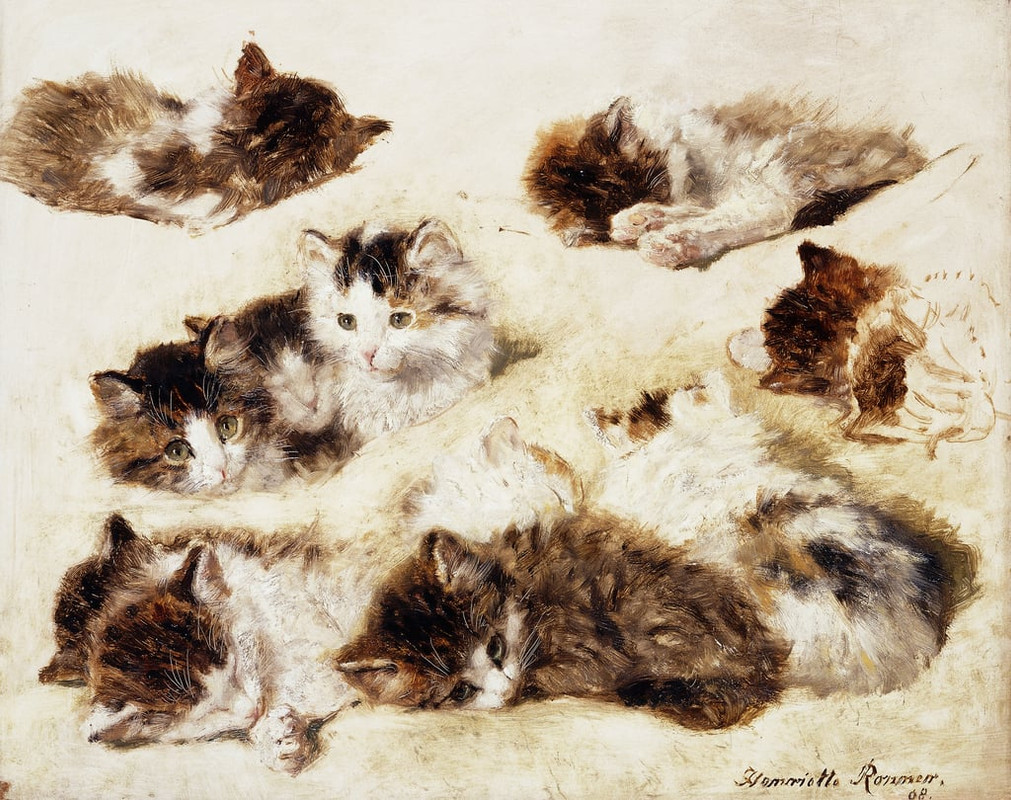 Henritte-Ronner-Knip-A-Study-of-Kittens-1898-Meister-Drucke-822938