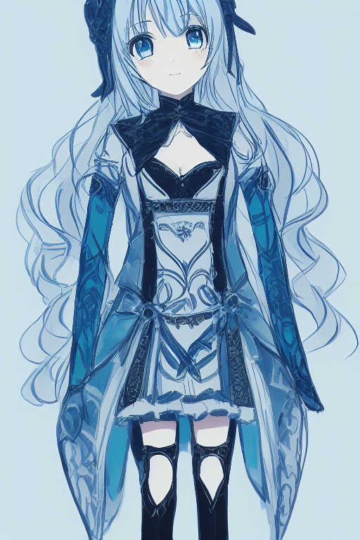 12634-834500950-Rough Sketch, black monochrome, yoshino date a live, loli, 1girl, extremely detailed