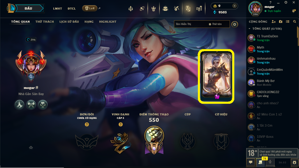 Acc LMHT # - Không Khung