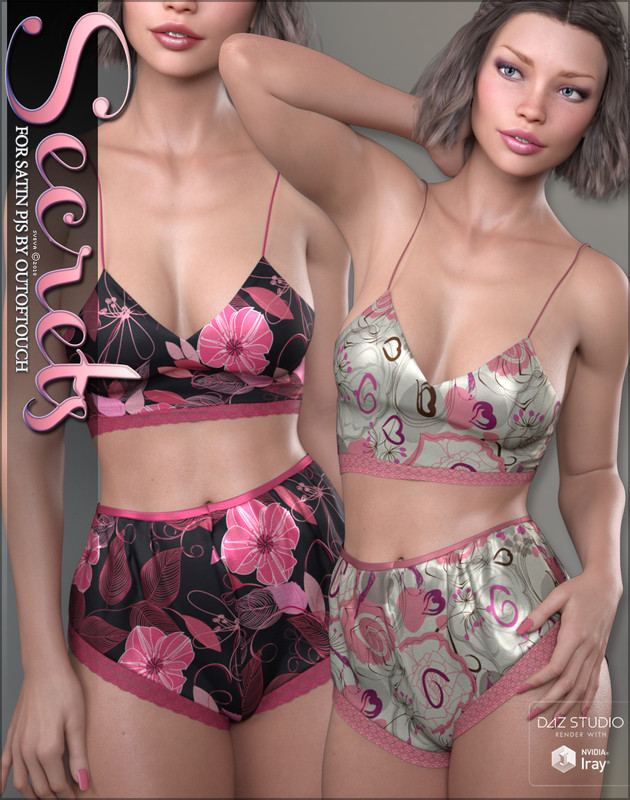 Secrets for Satin PJs Genesis 8 Females Secrets for Satin PJs Genesis 8 Females