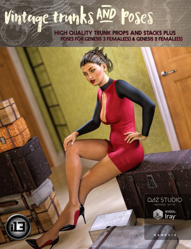 00 main i13 vintage trunks and poses daz3d