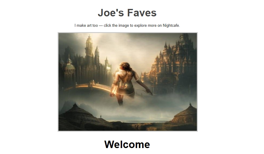 Joe's Faves Homepage