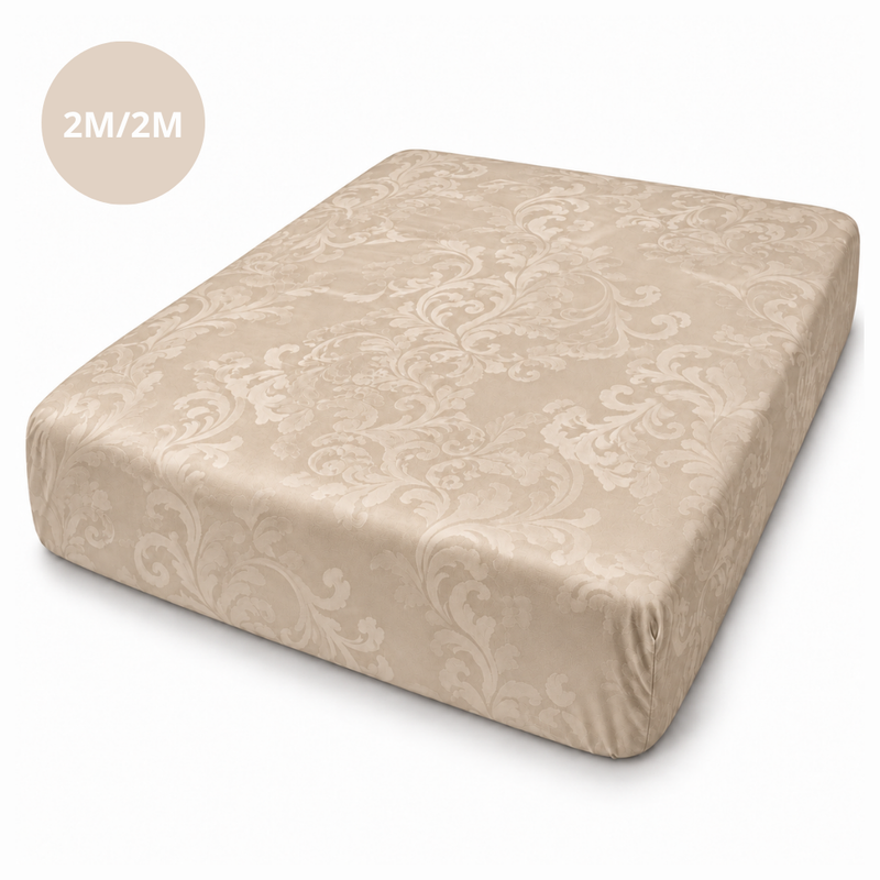ROYAL DRAPS - Housse de Matelas 200 × 200 cm - Beige 2