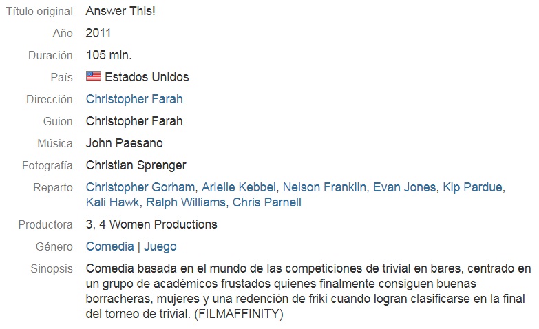 Answer This! 2011 dvdrip latino Answer This! 2011 dvdrip latino