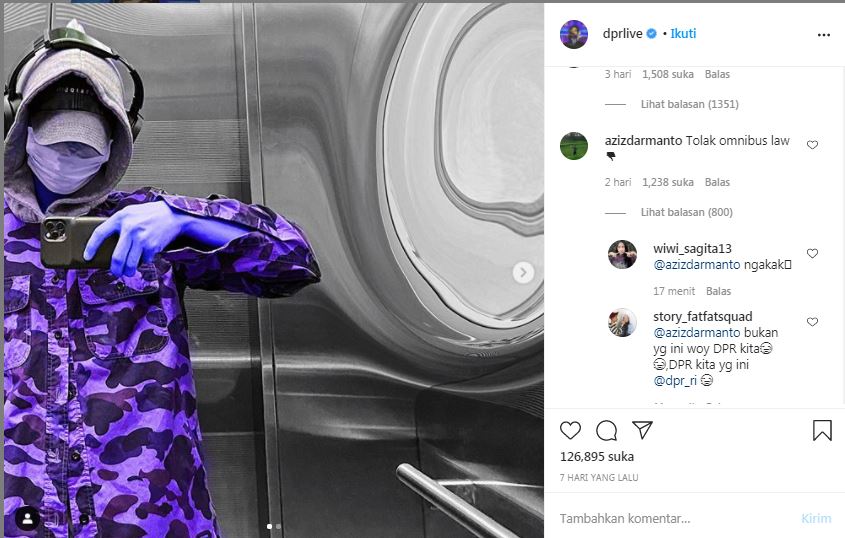 Niat serbu DPR soal UU Cipta Kerja, netizen malah salah sasaran ngamuk ke akun Rapper asal Korsel