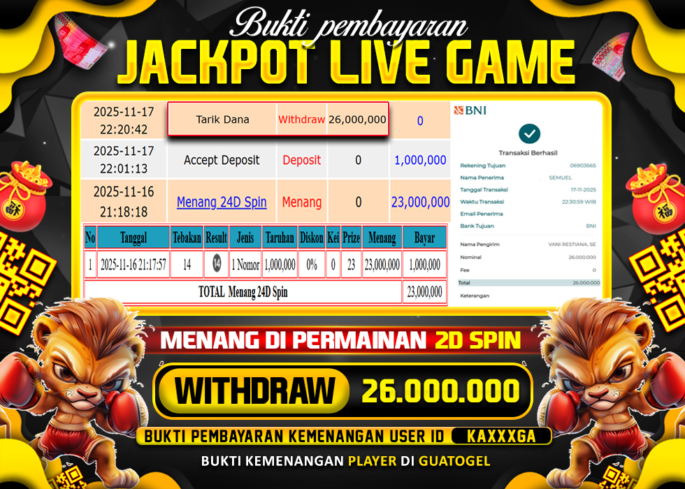 BUKTI JACKPOT LUNAS GUATOGEL
