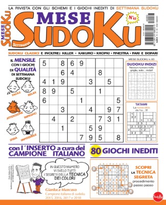 Settimana Sudoku Mese N.63 - Maggio 2024