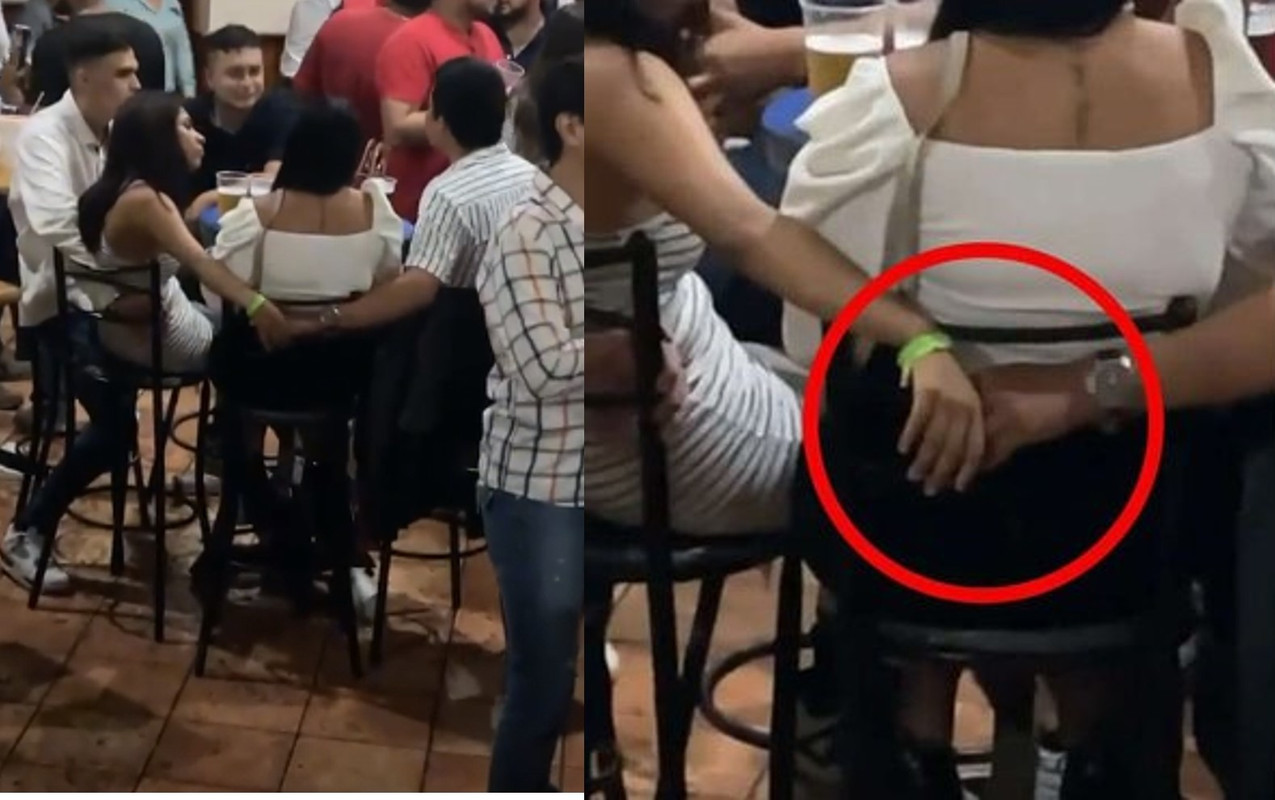 Captan infidelidad doble en plena reunión de amigos y se vuelven viral