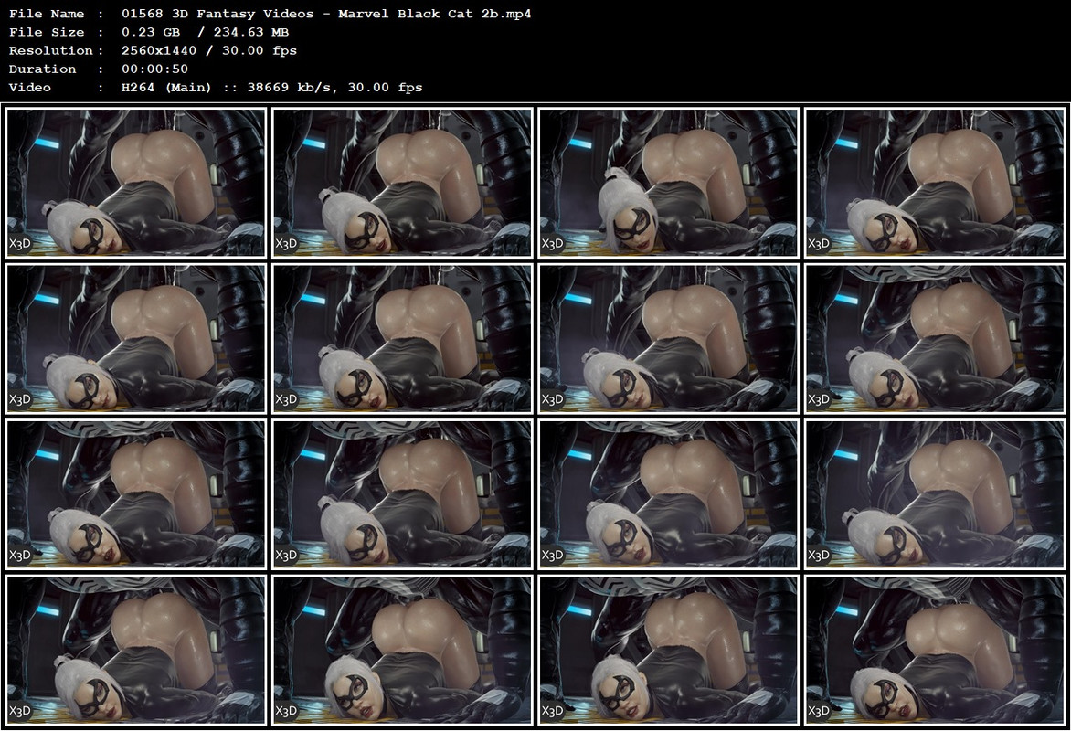 01568 3D Fantasy Videos - Marvel Black Cat 2b.mp4