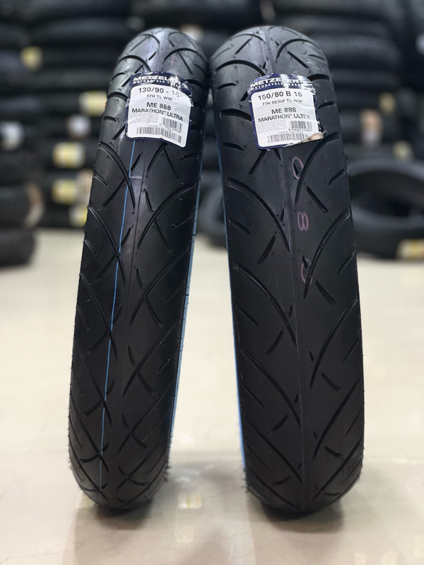 Metzeler ME 888 Marathon Ultra White Wall 170/80-15 Rear Tire with Key - Mass Depot