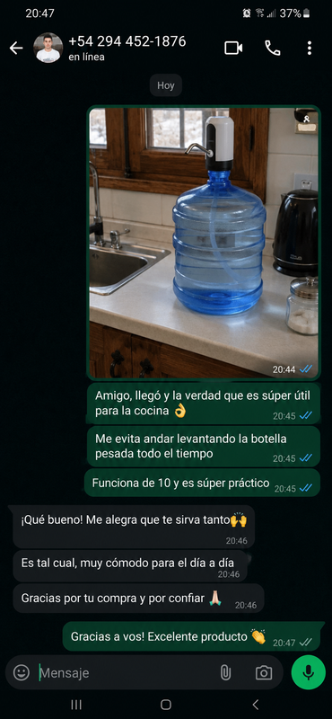 Chat de WhatsApp cliente 4