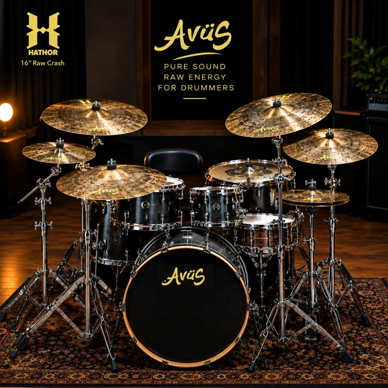 AVUS HATHOR 16-Inch Crash Cymbal | Fast Musical Response | Bronze