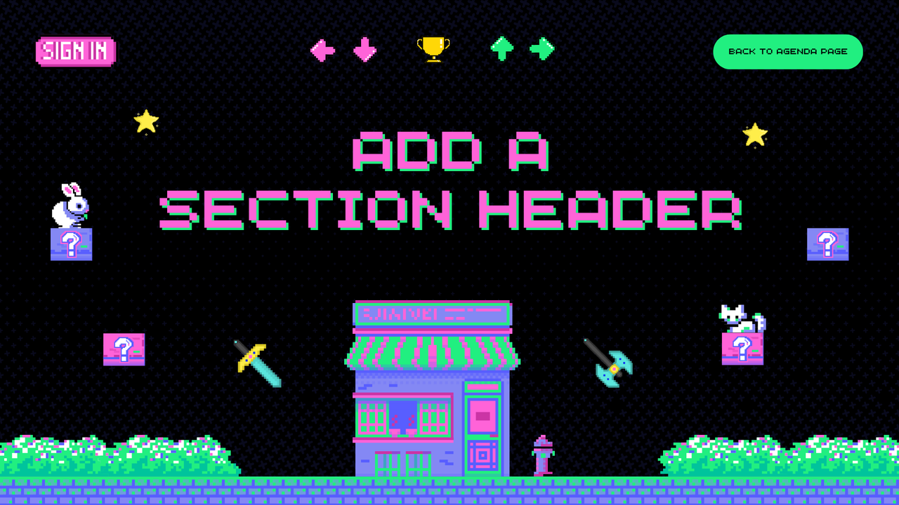 Black Neon Green Neon Pink Trendy Illustrative Creative Presentation