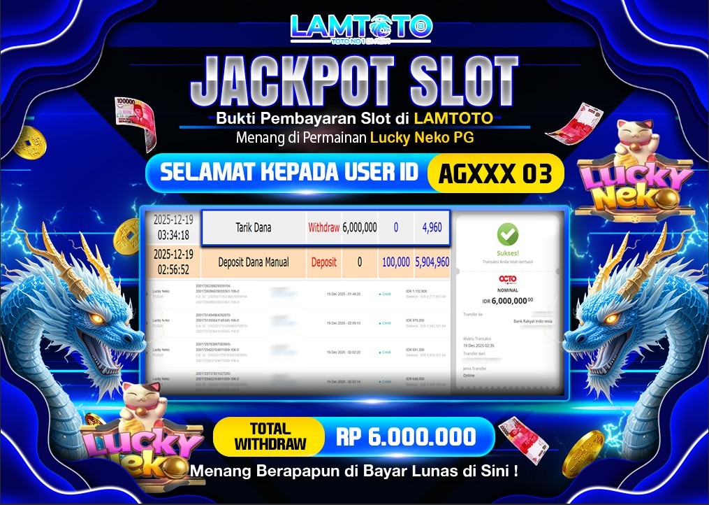BUKTI JACKPOT LUNAS LAMTOTO