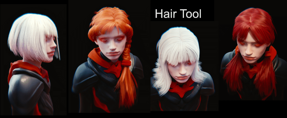 Blender Hair Tool Add-On V2.38 WITH HAIR LIBRARY