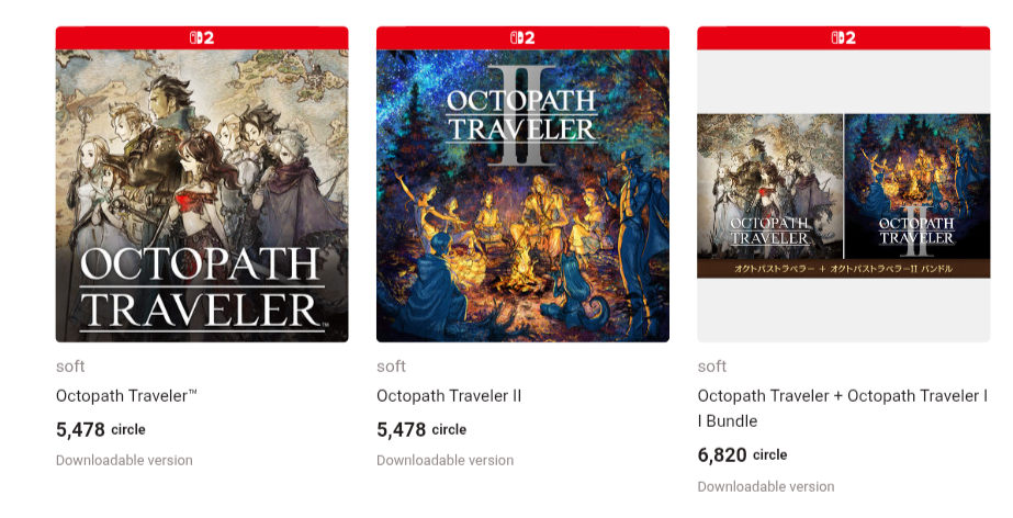 Octopath Traveler 1 and 2 release TODAY in Japan, October 1 in the