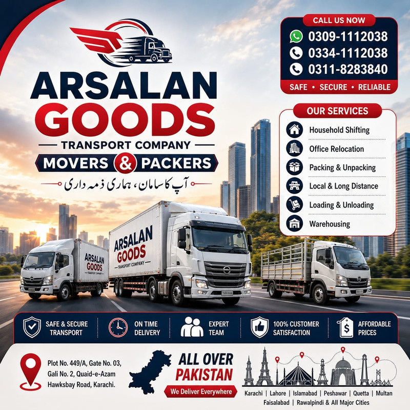 Arsalan Packers & Movers goods transport and moving work in Karachi — photo 16
