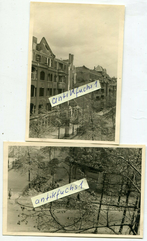 die Duisburger Straße in Berlin nach einem Luftangriff 1944