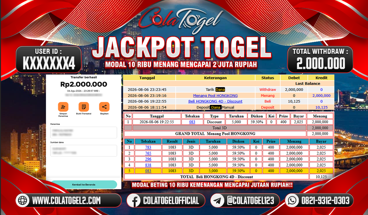 JACKPOT HONGKONG LOTTO!!